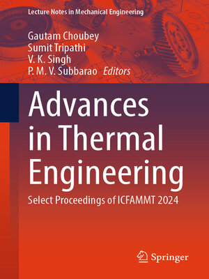 cover image of Advances in Thermal Engineering